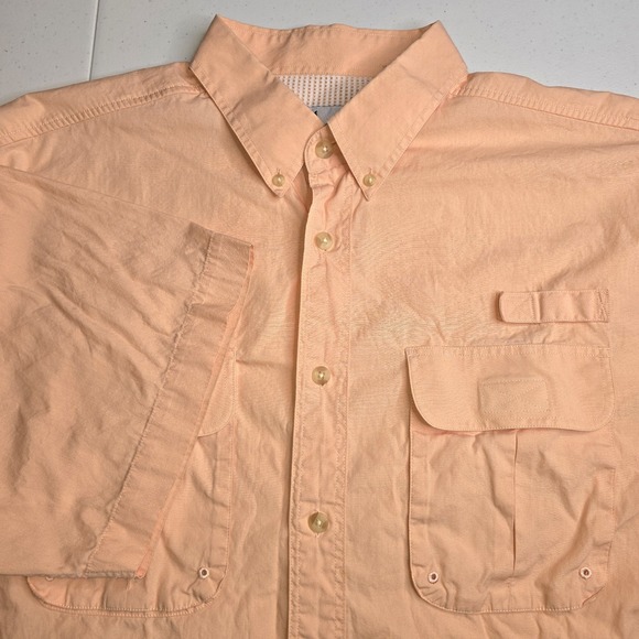 Sportsman Other - WORLD‎ WIDE SPORTSMAN Men's XL Orange Short Sleeve Fishing Shirt Vented -1078